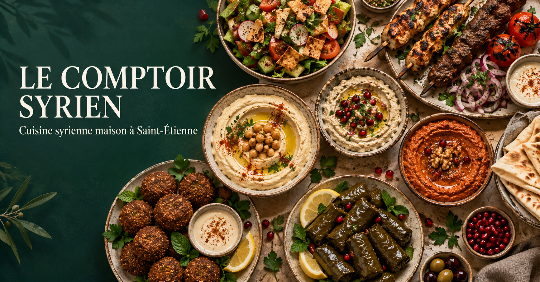 Menu Découverte avec mezzés et grillades syriennes